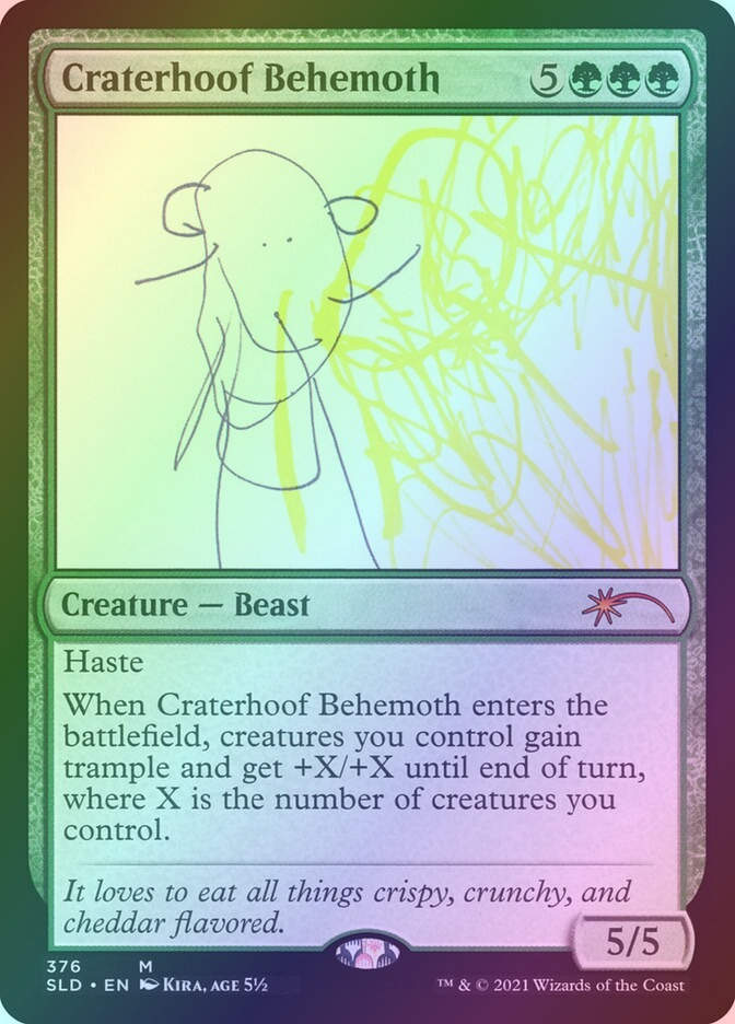 Craterhoof Behemoth (SLD) (376) / Foil