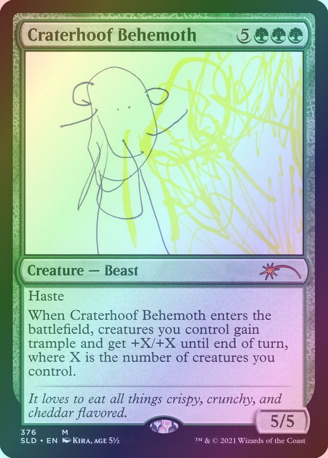 Craterhoof Behemoth (SLD) (376) / Foil