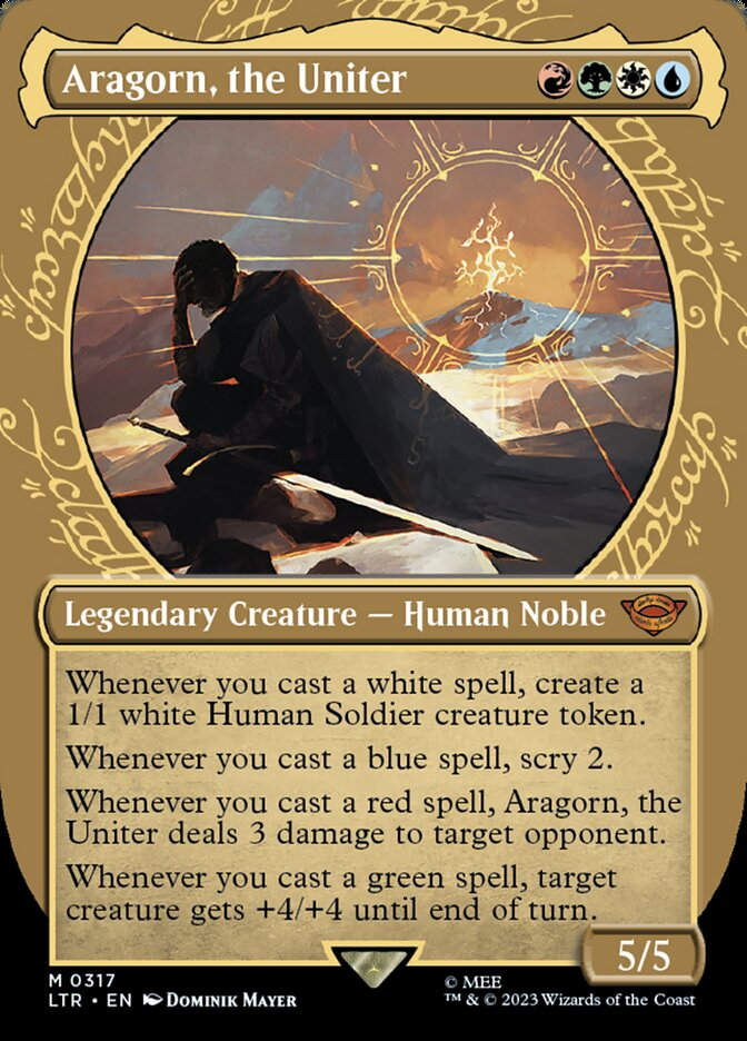 Aragorn, the Uniter (LTR) (317) / Borderless / Showcase