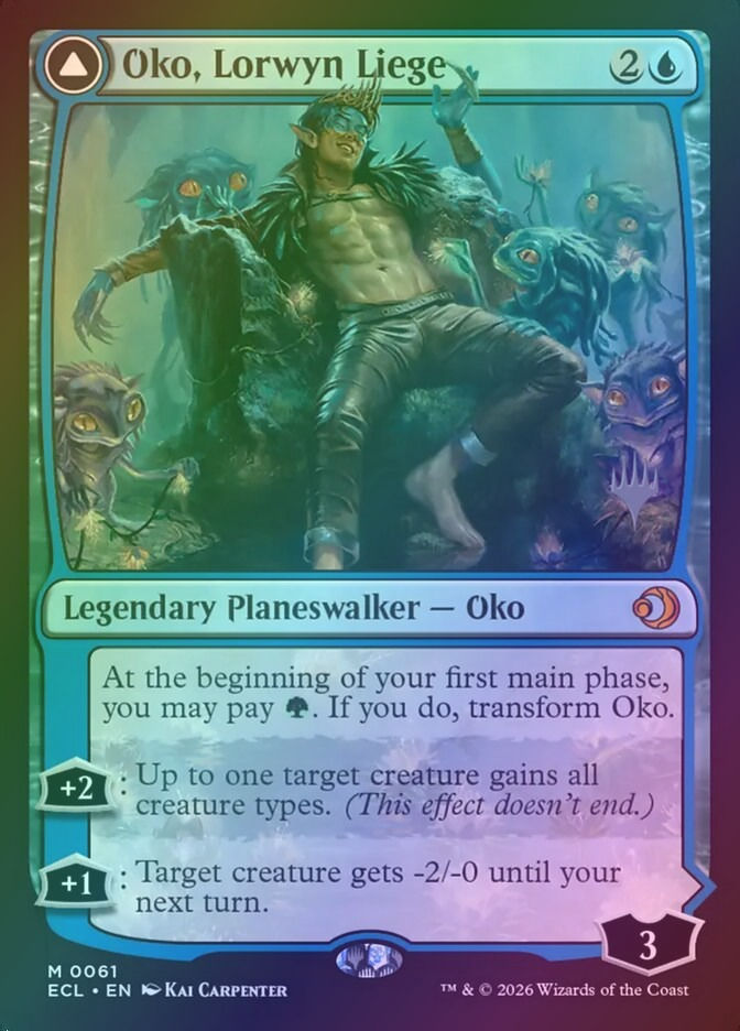 Oko, Lorwyn Liege // Oko, Shadowmoor Scion (PECL) (61p) / Foil — cara 1 de 2