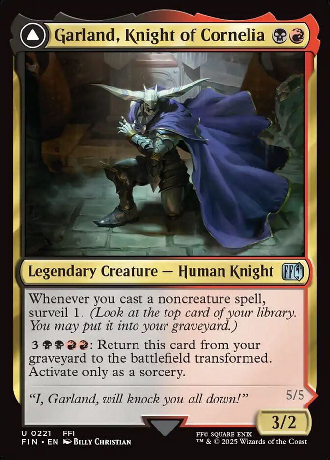 Garland, Knight of Cornelia // Chaos, the Endless (FIN) (221) — cara 1 de 2