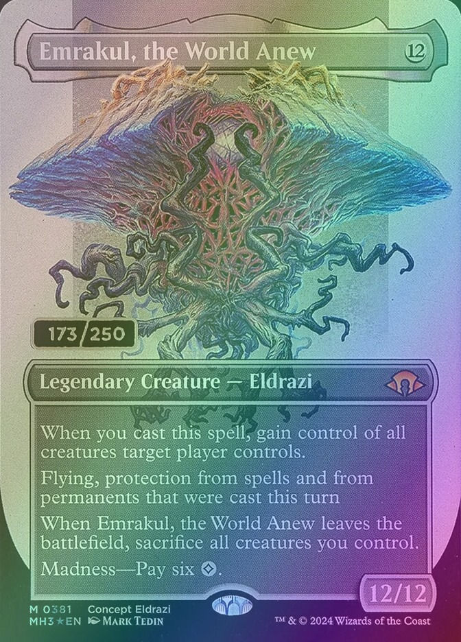 Emrakul, the World Anew (MH3) (381z) / Borderless / Double Rainbow Foil