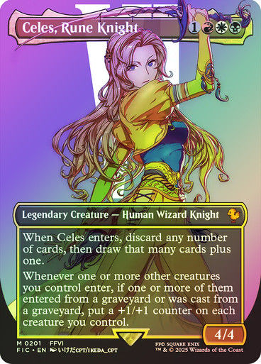 Celes, Rune Knight (FIC) (201) / Borderless / Foil