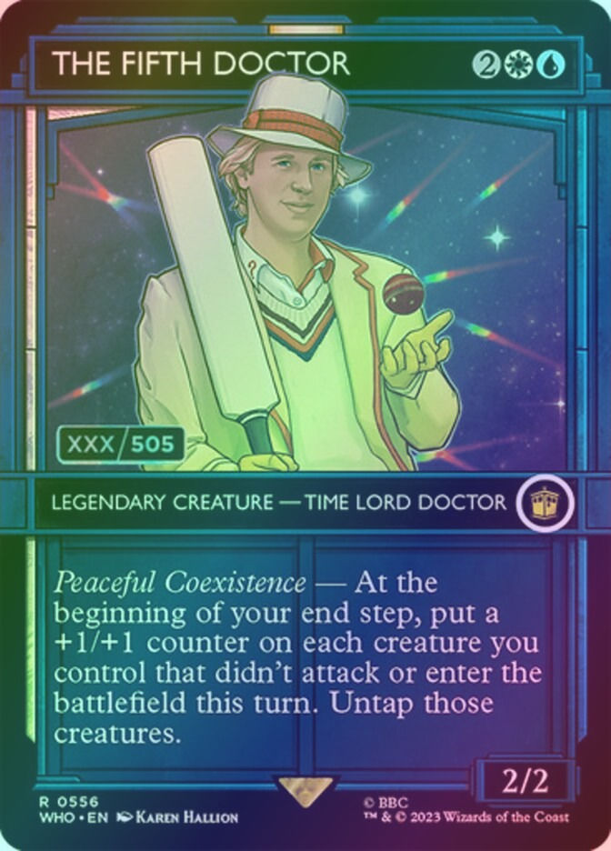 The Fifth Doctor (WHO) (556z) / Borderless / Showcase / Double Rainbow Foil