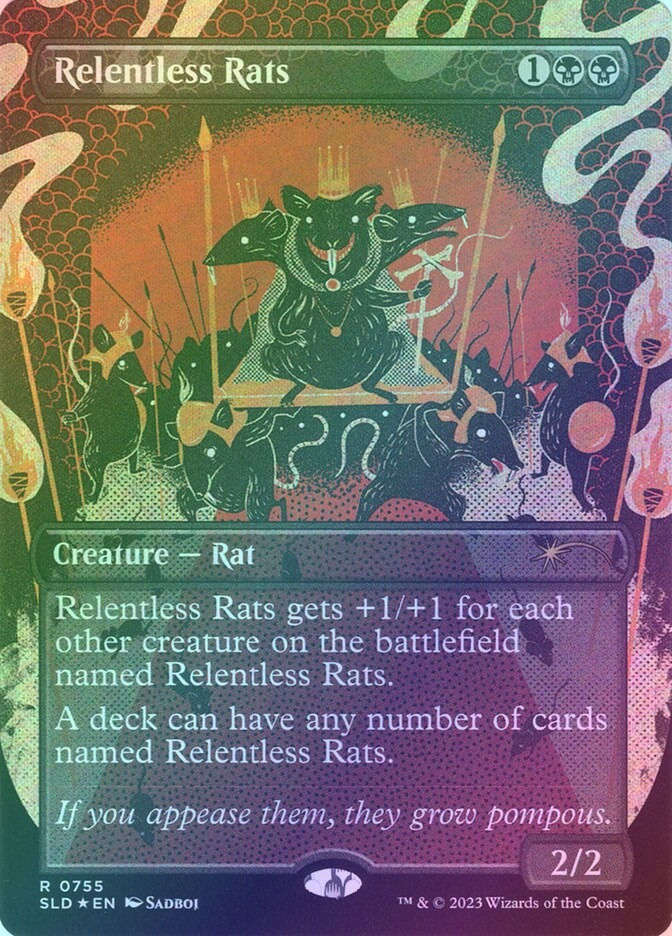 Relentless Rats (SLD) (755) / Borderless / Foil
