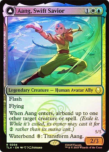 Aang, Swift Savior // Aang and La, Ocean's Fury (TLA) (204) / Foil