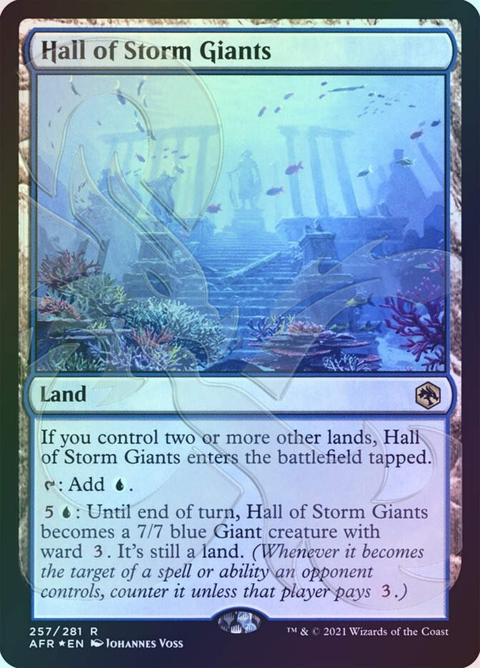 Hall of Storm Giants (PAFR) (257a) / Embossed Foil
