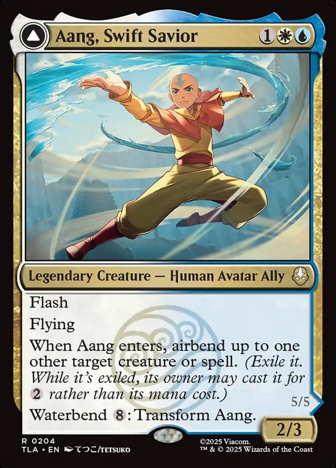 Aang, Swift Savior // Aang and La, Ocean's Fury (TLA) (204) — cara 1 de 2