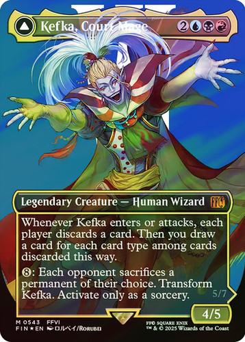 Kefka, Court Mage // (FIN) (543) / Borderless / Surge Foil | MTG