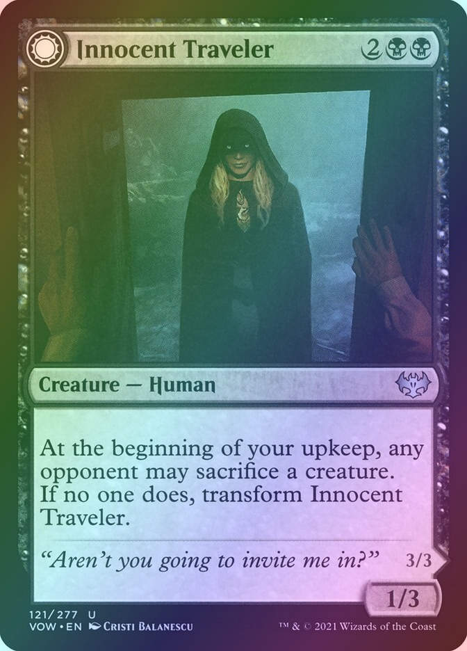 Innocent Traveler // Malicious Invader (VOW) (121) / Foil