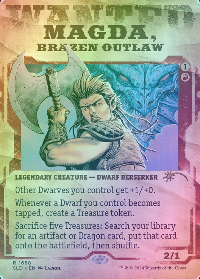 Magda, Brazen Outlaw (SLD) (1688) / Borderless / Showcase / Rainbow Foil