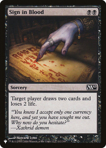 Sign in Blood (PLST) (M10-112)