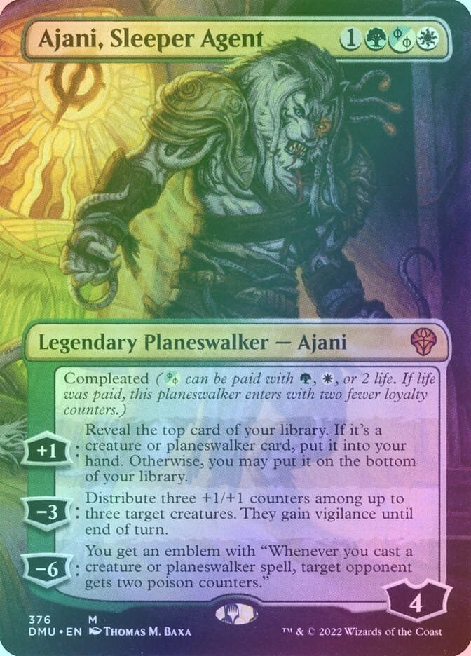 Ajani, Sleeper Agent (DMU) (376) / Borderless / Foil