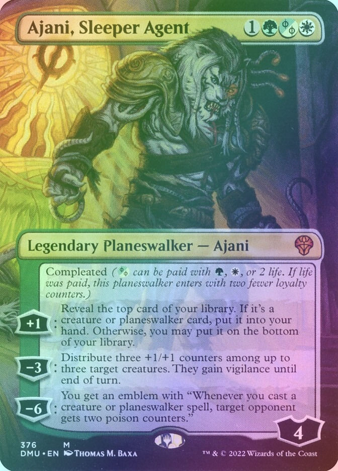 Ajani, Sleeper Agent (DMU) (376) / Borderless / Foil