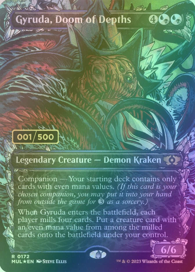 Gyruda, Doom of Depths (MUL) (172z) / Borderless / Serialized