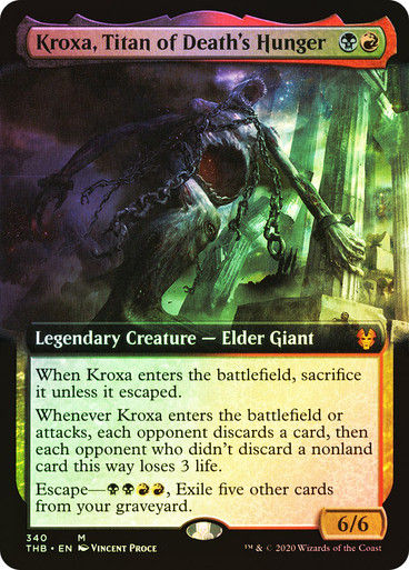 Kroxa, Titan of Death's Hunger (THB) (340) / Extended Art / Foil