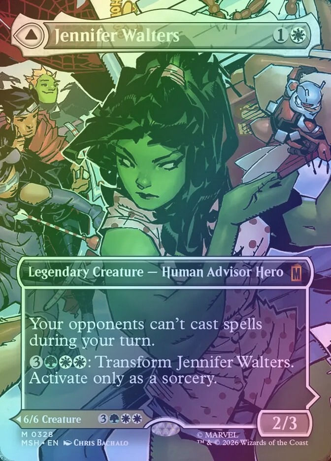 Jennifer Walters // The Sensational She-Hulk (MSH) (328) / Borderless / Foil — cara 1 de 2
