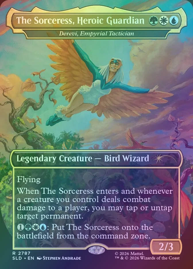 Derevi, Empyrial Tactician (SLD) (2787) / Borderless / Foil
