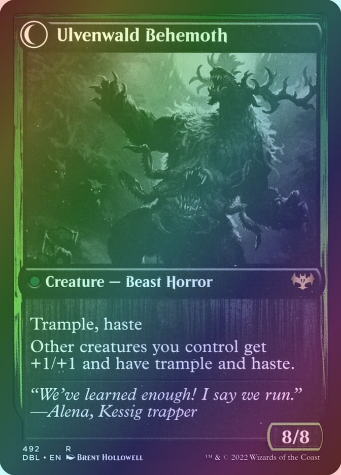 Ulvenwald Oddity // Ulvenwald Behemoth (DBL) (492) / Foil — cara 2 de 2