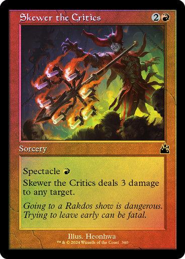 Skewer the Critics (rvr) (340) / Retro / Foil