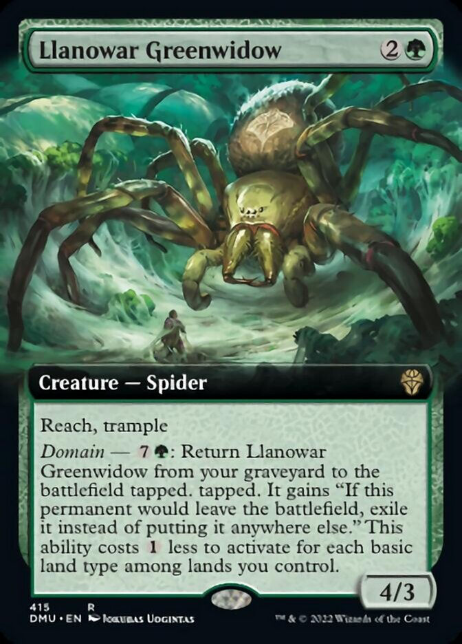 Llanowar Greenwidow (DMU) / Extended Art