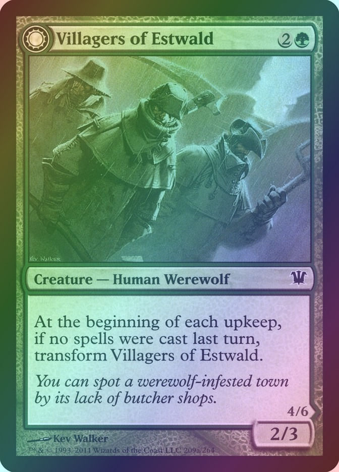 Villagers of Estwald // Howlpack of Estwald (ISD) (209) / Foil — cara 1 de 2