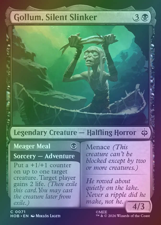 Gollum, Silent Slinker // Meager Meal (HOB) (71) / Foil