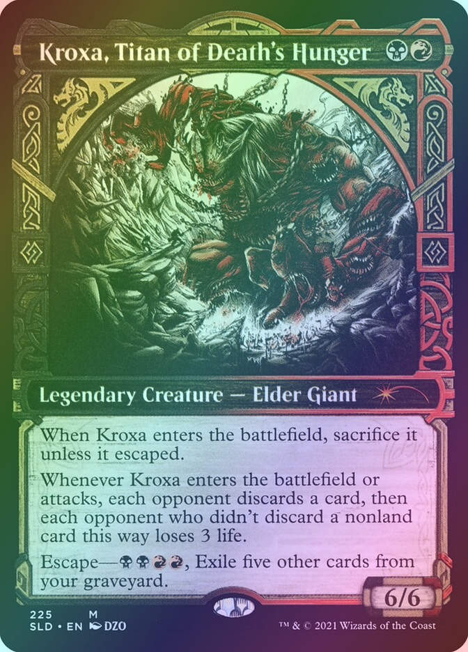 Kroxa, Titan of Death's Hunger (SLD) (225) / Showcase / Foil