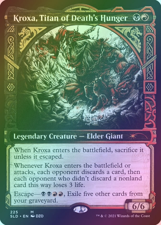 Kroxa, Titan of Death's Hunger (SLD) (225) / Showcase / Foil