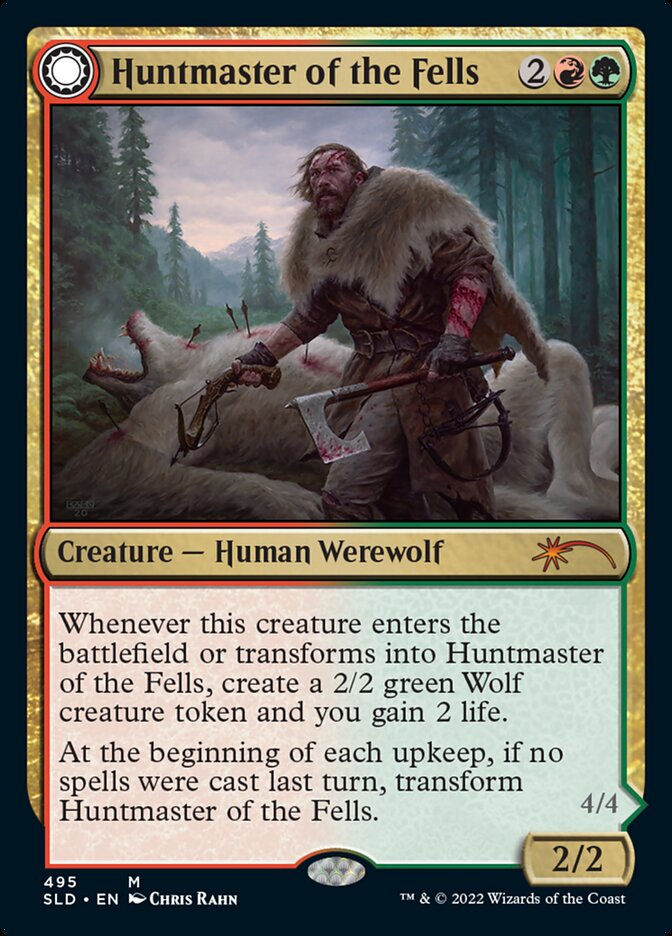 Huntmaster of the Fells // Ravager of the Fells (SLD) (495) — cara 1 de 2