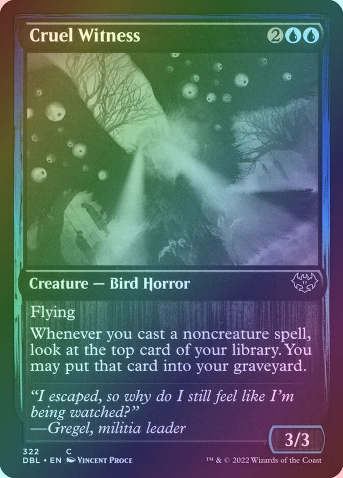 Cruel Witness (DBL) (322) / Foil