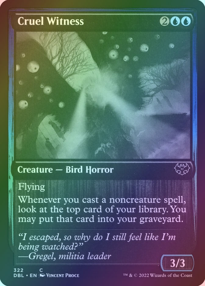 Cruel Witness (DBL) (322) / Foil