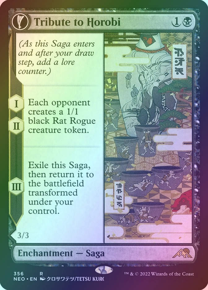 Tribute to Horobi // Echo of Death's Wail (NEO) (356) / Showcase / Foil