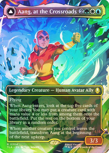 Aang, at the Crossroads // Aang, Destined Savior (TLA) (304) / Borderless / Foil