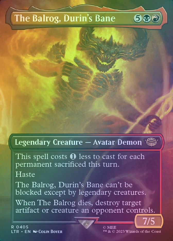 The Balrog, Durin's Bane (LTR) (405) / Borderless / Foil