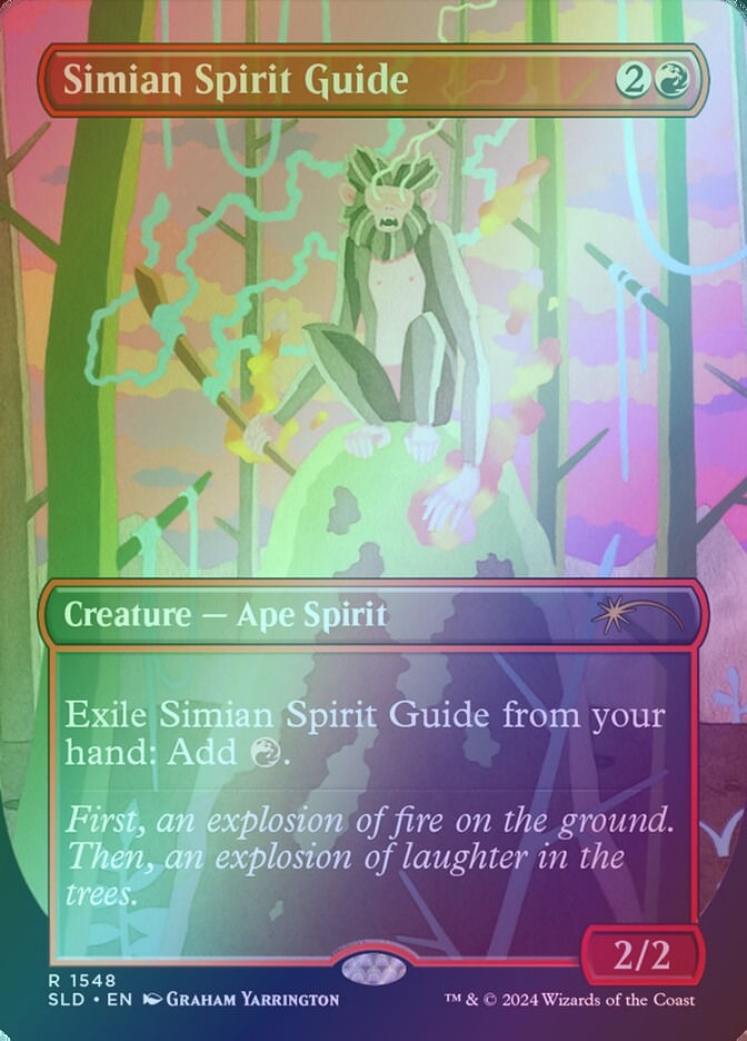 Simian Spirit Guide (SLD) (1548★) / Borderless / Rainbow Foil