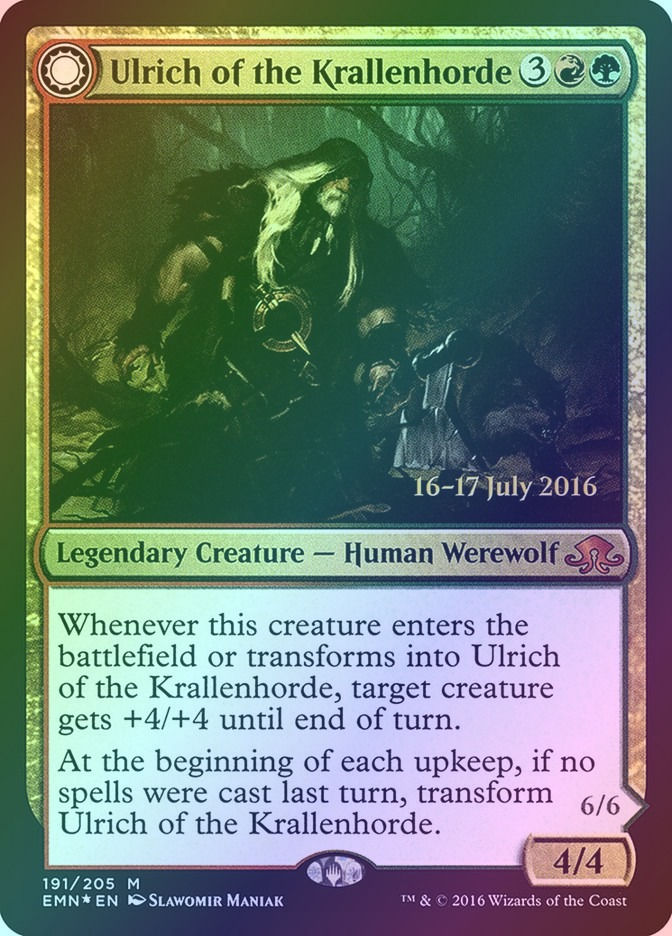 Ulrich of the Krallenhorde // Ulrich, Uncontested Alpha (PEMN) (191s) / Foil — cara 1 de 2