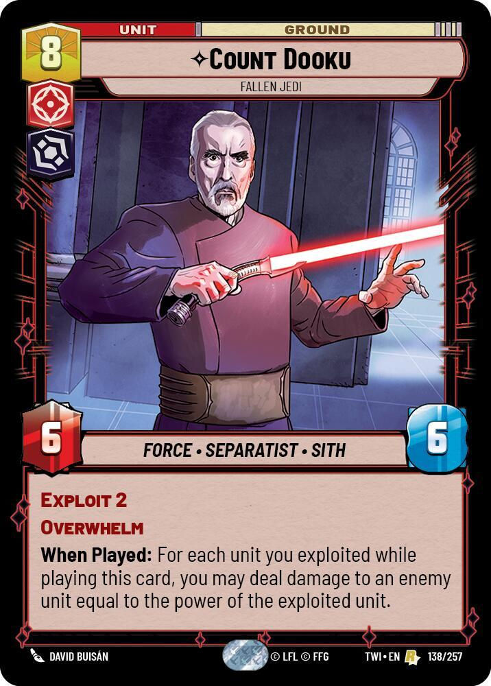 Count Dooku - Fallen Jedi (TWI) (138/257) / Foil