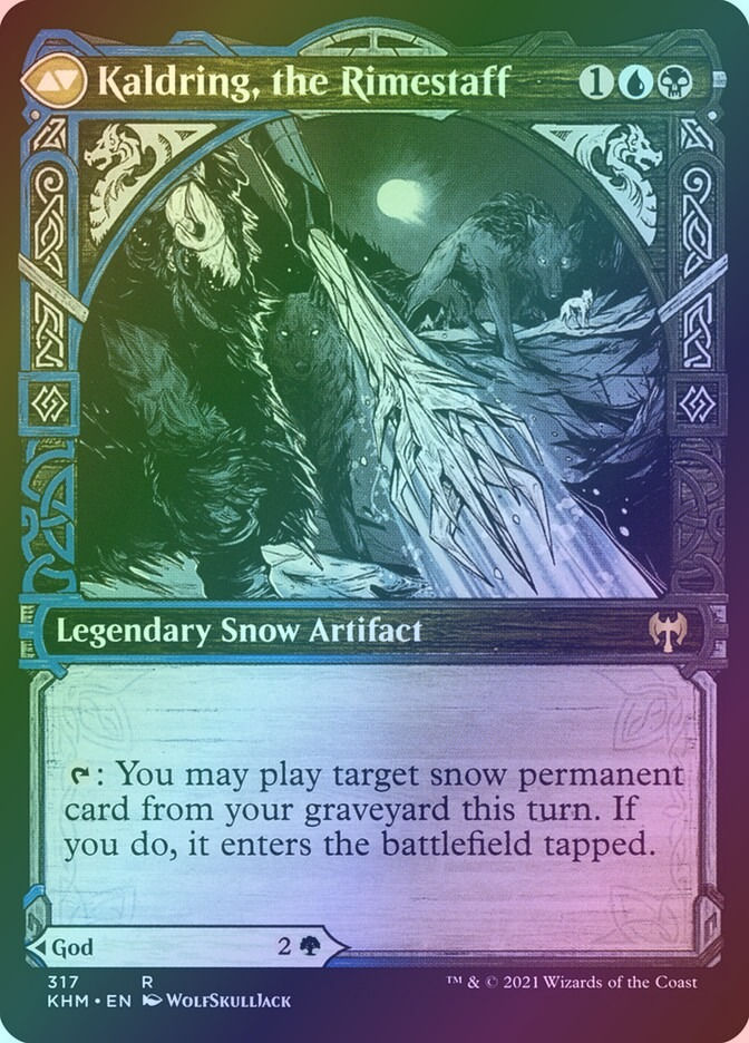 Jorn, God of Winter // Kaldring, the Rimestaff (KHM) (317) / Showcase / Foil — cara 2 de 2
