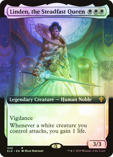 Linden, the Steadfast Queen (ELD) (340) / Extended Art / Foil
