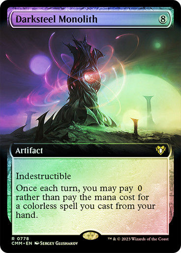 Darksteel Monolith (cmm) / Extended Art / Foil