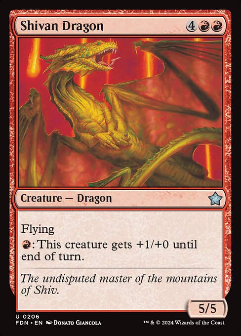 Shivan Dragon (FDN) (206)