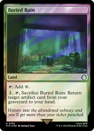 Buried Ruin (pip) (782) / Surge Foil