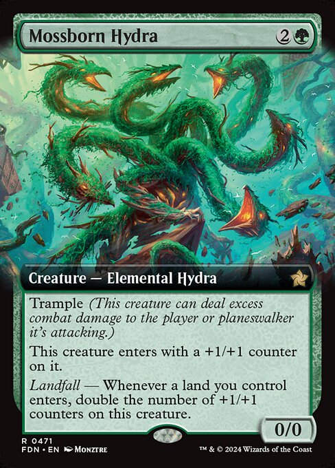 Mossborn Hydra (FDN) (471) / Extended Art