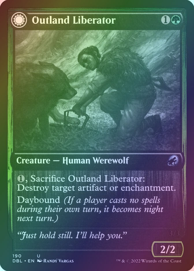 Outland Liberator // Frenzied Trapbreaker (DBL) (190) / Foil — cara 1 de 2