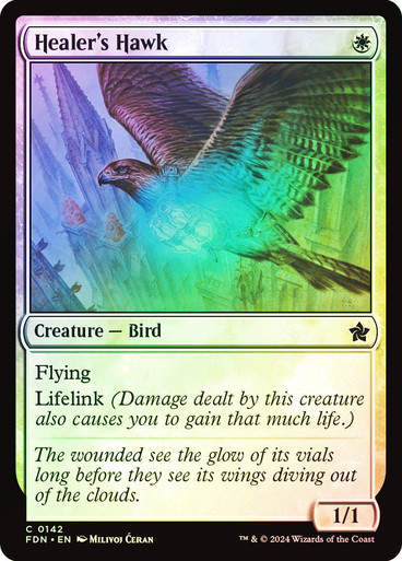 Healer's Hawk (FDN) (142) / Foil