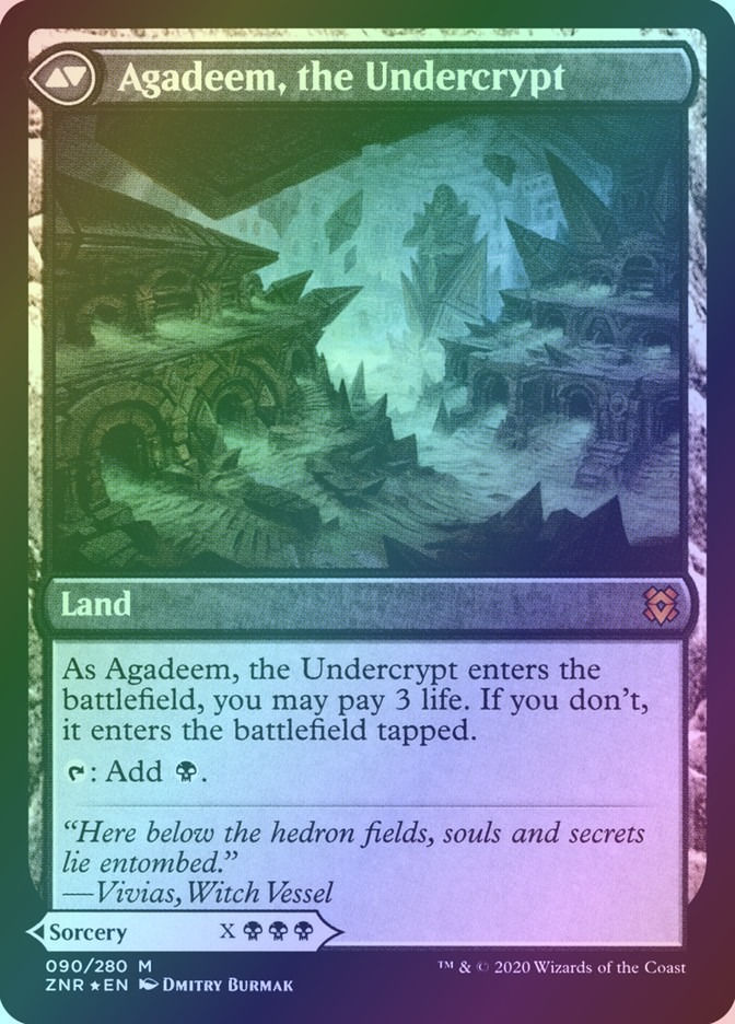 Agadeem's Awakening // Agadeem, the Undercrypt (PZNR) (90s) / Foil — cara 2 de 2