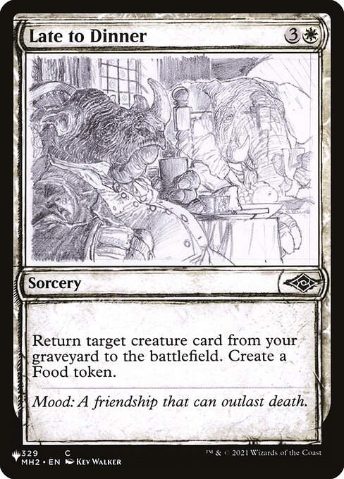 Late to Dinner (PLST) (MH2-329) / Showcase