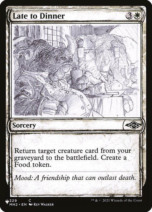 Late to Dinner (PLST) (MH2-329) / Showcase