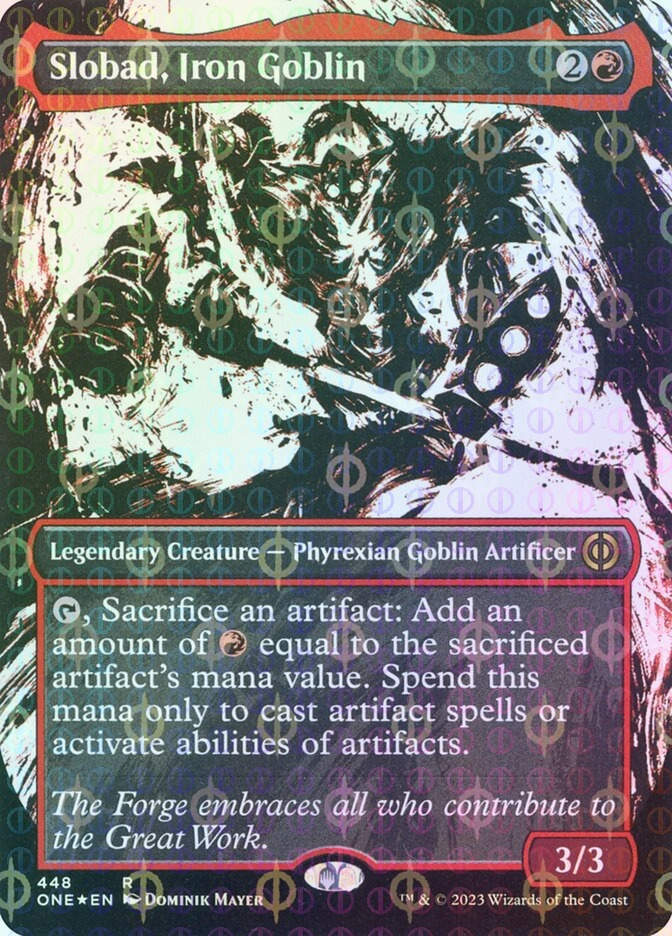 Slobad, Iron Goblin (ONE) (448) / Borderless / Showcase / Compleat Foil